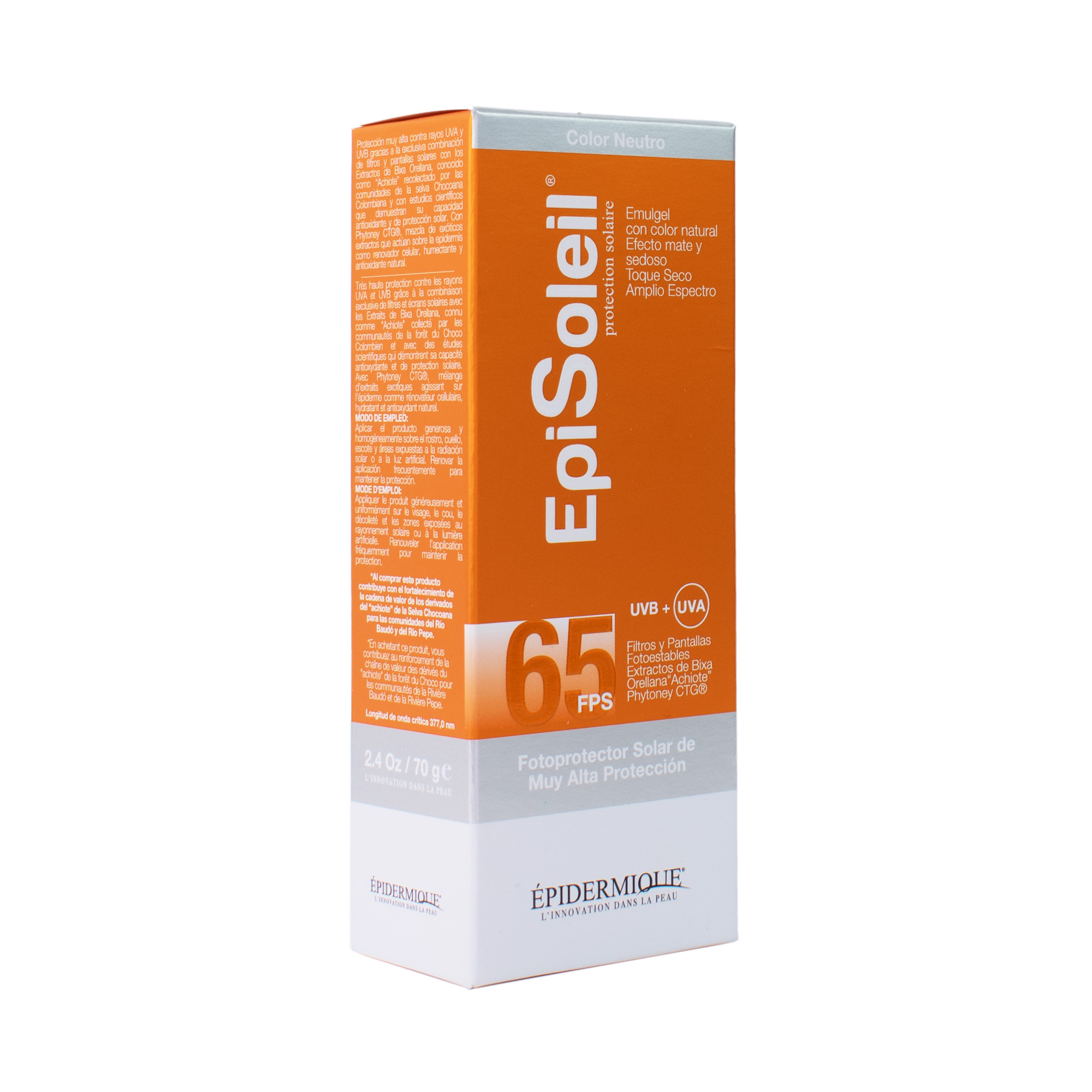 Episoleil Fotoprotector Tono Neutro SPF65+, 70ML - Image 2